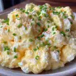 fluffy cottage cheese scrambled eggs - featured image