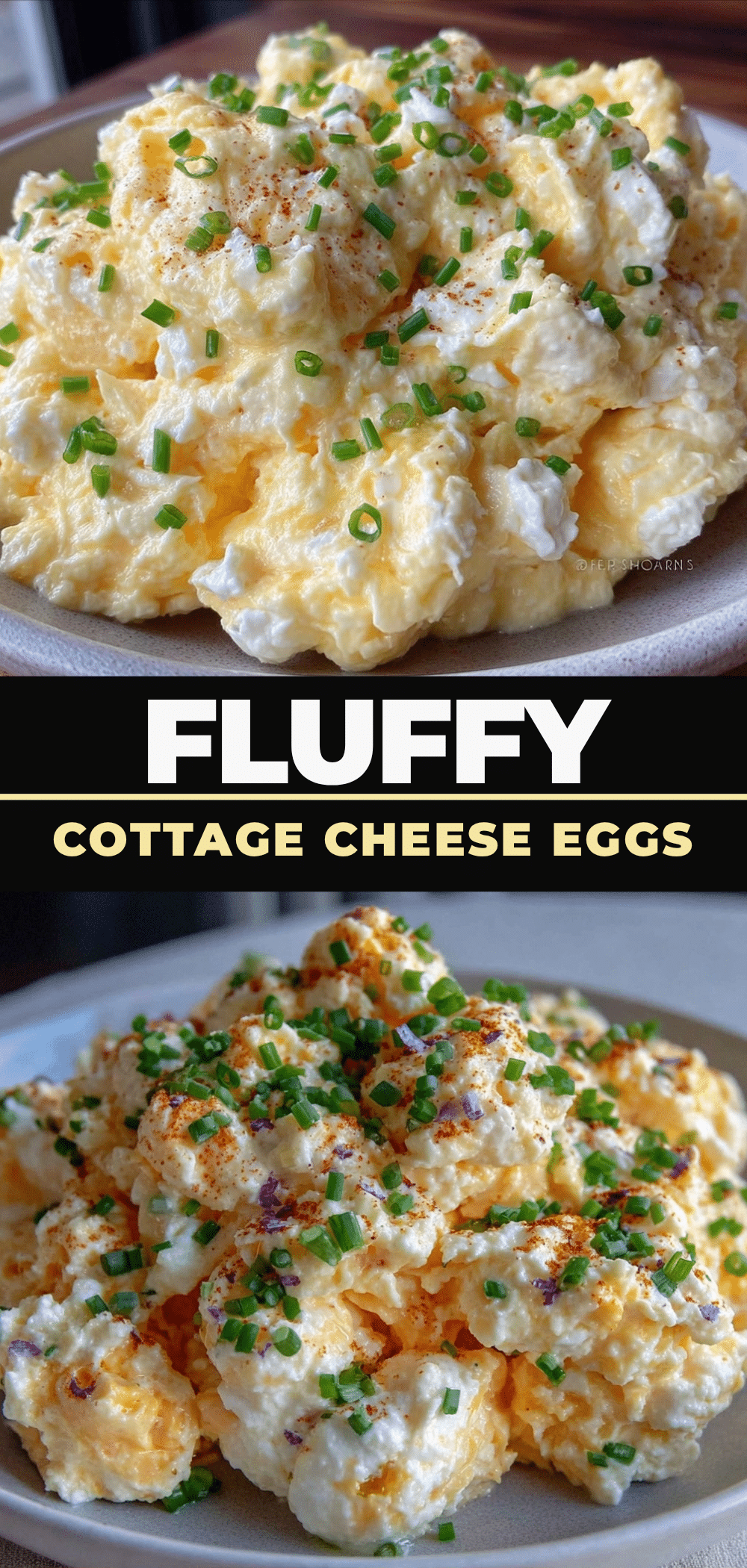 Fluffy Cottage Cheese Scrambled Eggs with Fresh Chives 5 fluffy cottage cheese scrambled eggs recipe