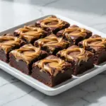 Football Tailgate Peanut Butter Brownie Bars - featured image