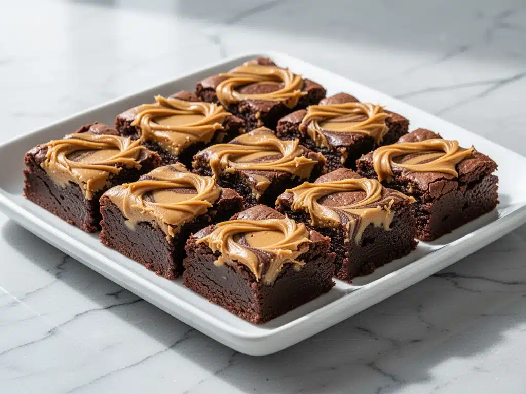 Football Tailgate Peanut Butter Brownie Bars - featured image