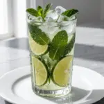 fresh mint lime mojito mocktail - featured image