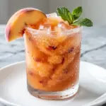 frozen bourbon peach sweet tea punch - featured image
