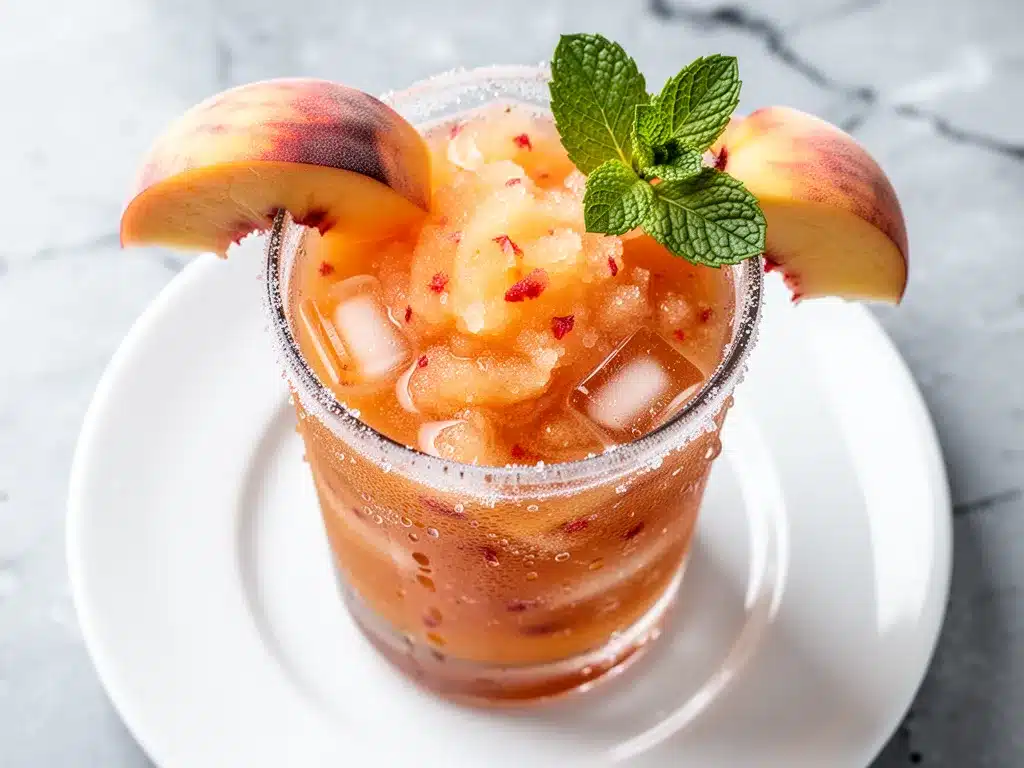 Frozen Bourbon Peach Sweet Tea Punch: Easy Tailgating Recipe 4 frozen bourbon peach sweet tea punch preparation steps