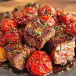 garlic butter steak bites - featured image