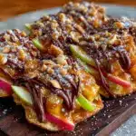 grilled caramel apple nachos - featured image
