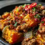 ground turkey sweet potato skillet - featured image