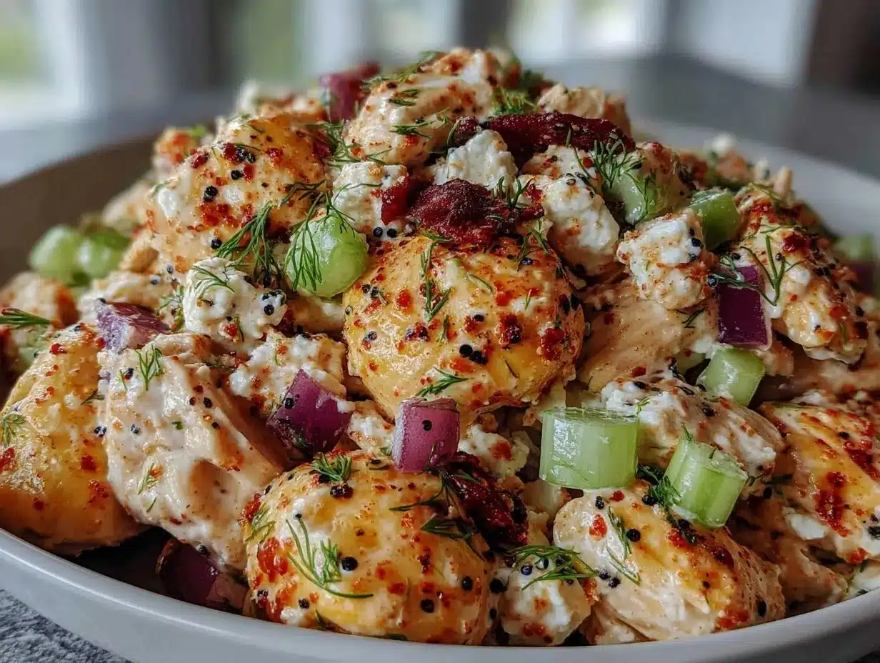 High-Protein Cottage Cheese Chicken Salad 4 high-protein cottage cheese chicken salad preparation steps