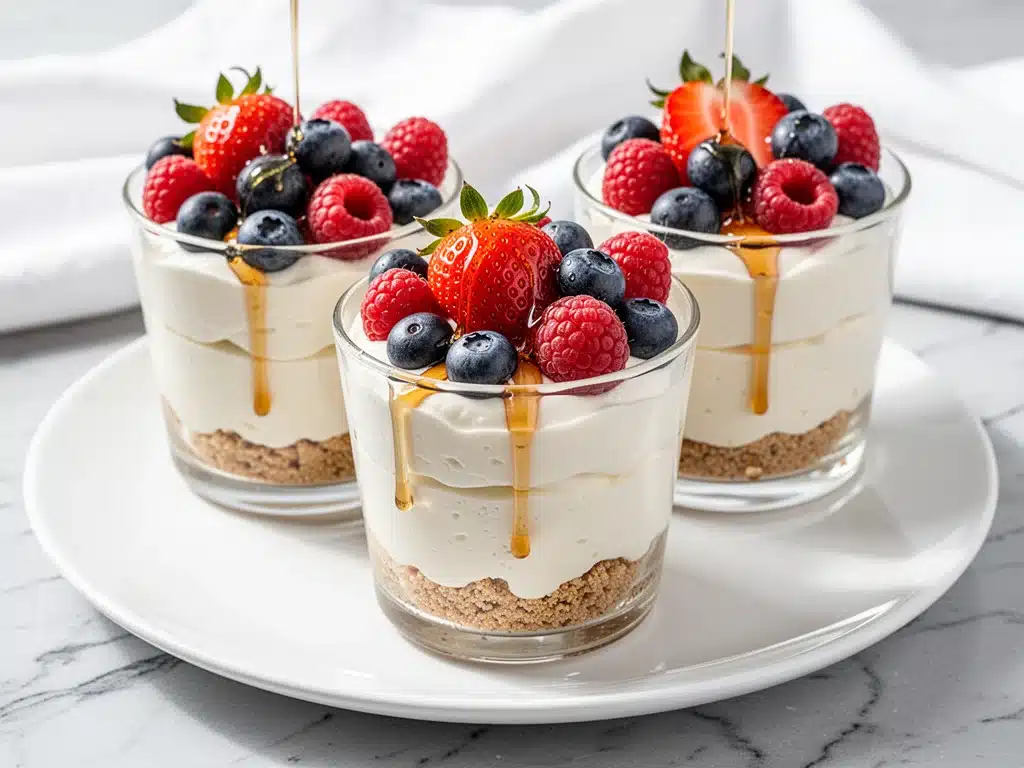 High-Protein Greek Yogurt Berry Cheesecake Cups - featured image