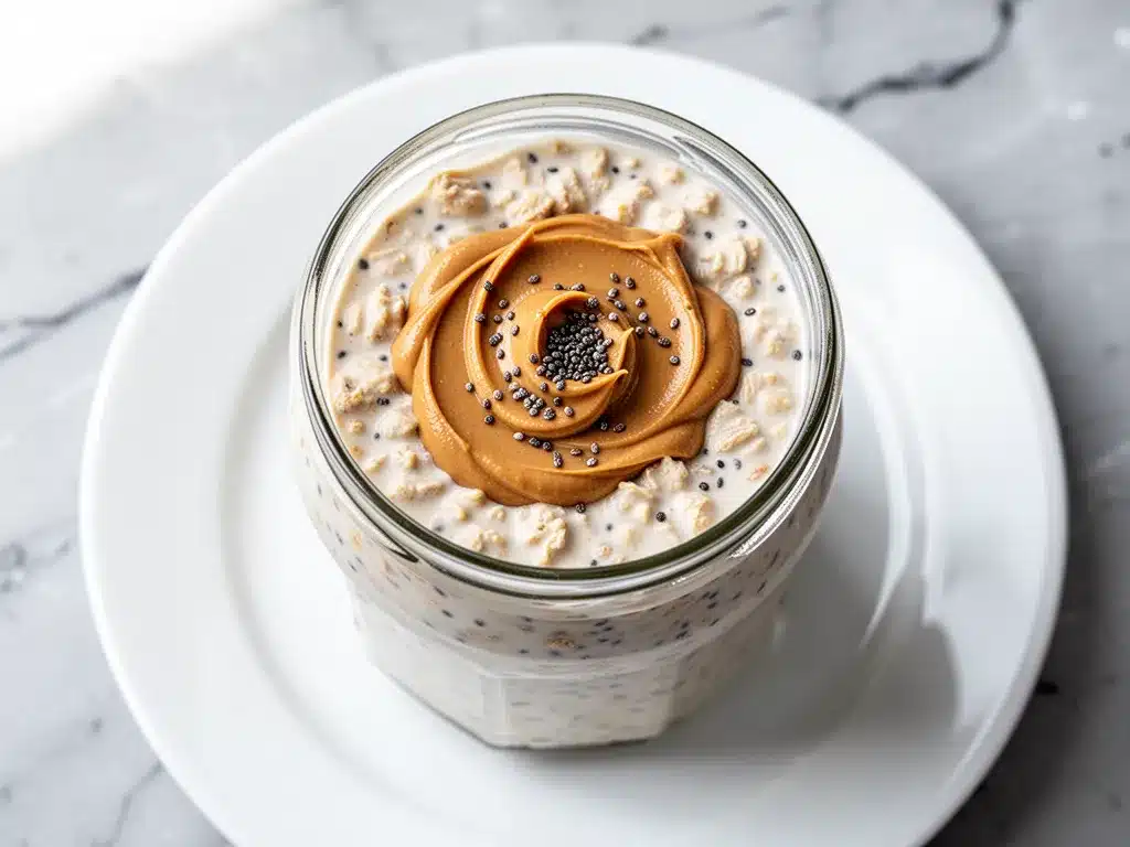 High-Protein Overnight Oats with Peanut Butter: Easy Meal Prep 4 high-protein overnight oats preparation steps