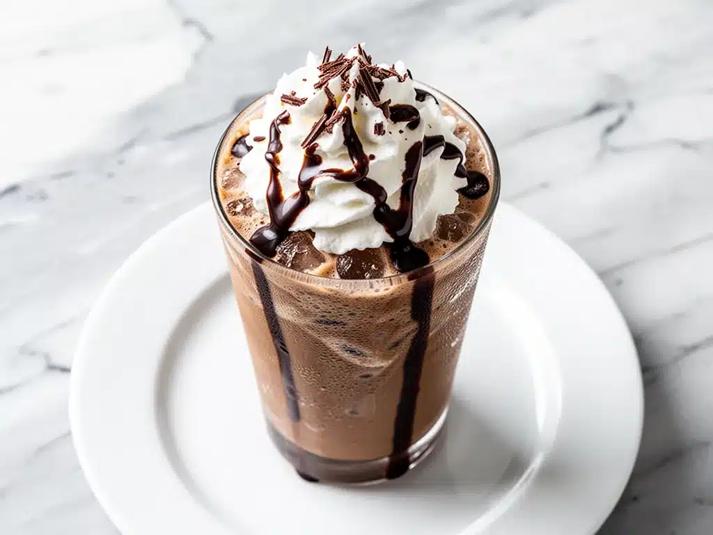 Blended Frozen Mocha Frappe: Best Homemade Coffee Drink 4 homemade mocha frappe preparation steps