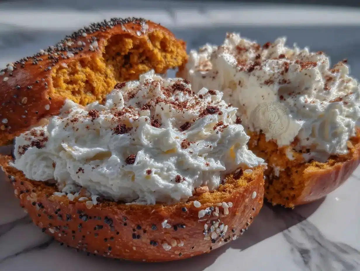 Homemade Pumpkin Bagels: 4-Week Meal Prep 4 homemade pumpkin bagels preparation steps
