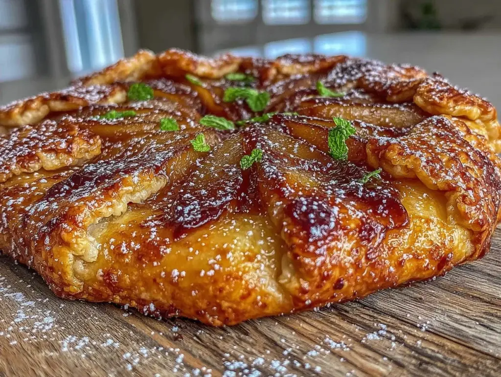 honey poached pear galette - featured image