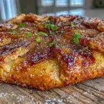 honey poached pear galette - featured image