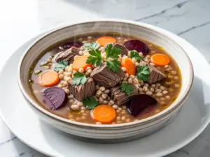 Instant Pot Beef and Barley Stew - featured image