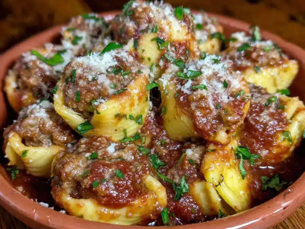Italian Sausage & Wild Mushroom Stuffed Shells - featured image
