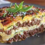 low-carb zucchini lasagna - featured image