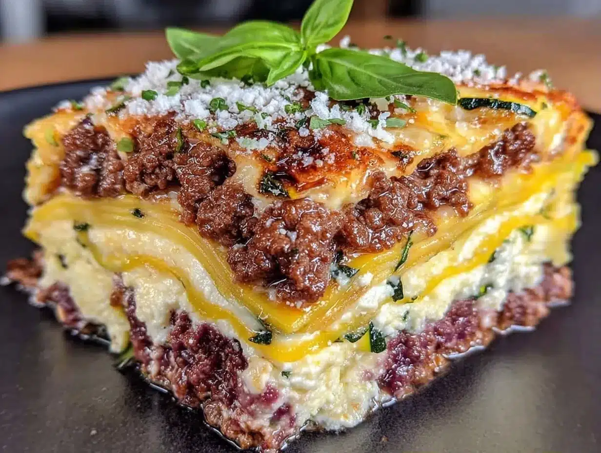 Low-Carb Zucchini Lasagna: Easy 2-Serving 4 low-carb zucchini lasagna preparation steps