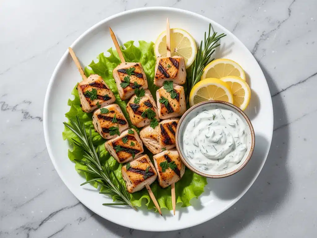 Mediterranean Lemon Herb Grilled Chicken Skewers: Easy Weeknight Dinner 4 Mediterranean Lemon Herb Grilled Chicken Skewers preparation steps