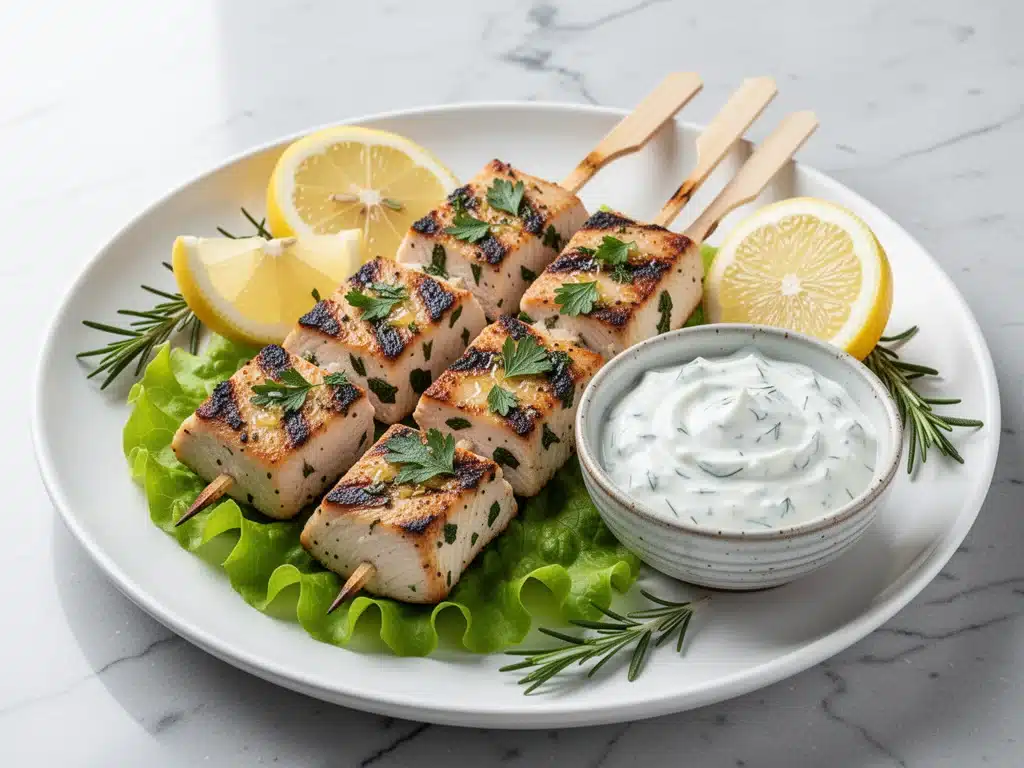 Mediterranean Lemon Herb Grilled Chicken Skewers - featured image