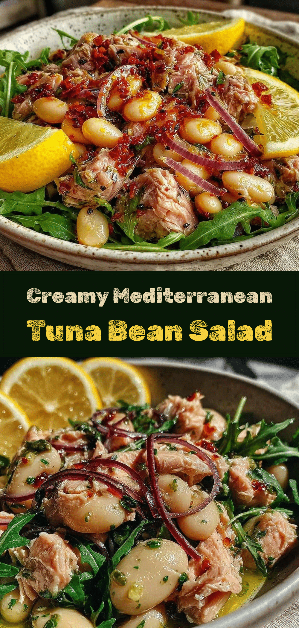 Mediterranean Tuna and White Bean Salad: Cheap One-Person Meal 5 Mediterranean Tuna and White Bean Salad recipe
