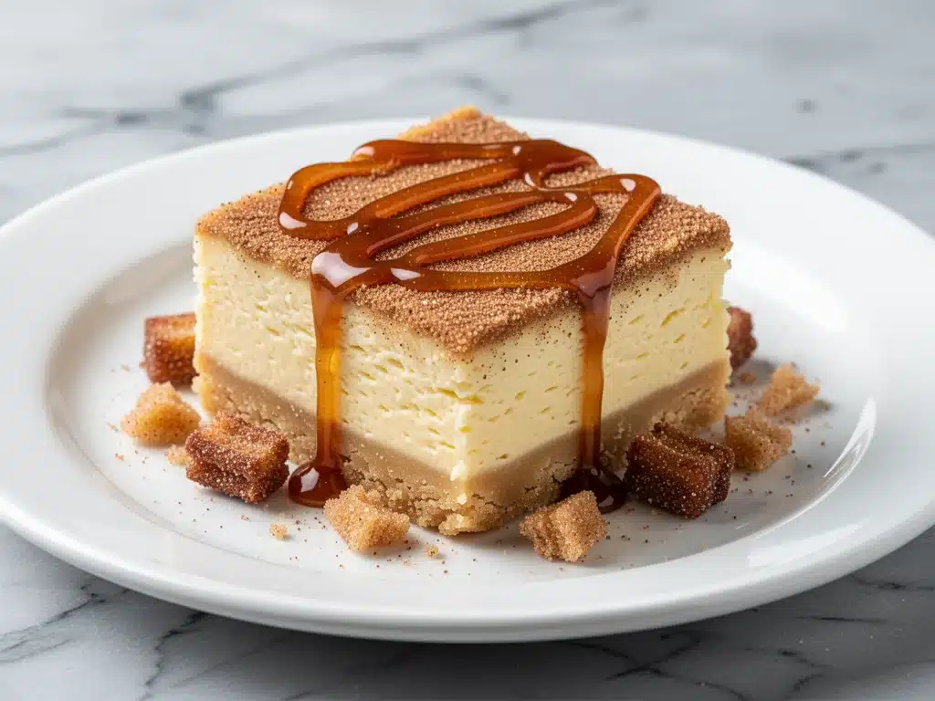 Mexican churro cheesecake bars - featured image