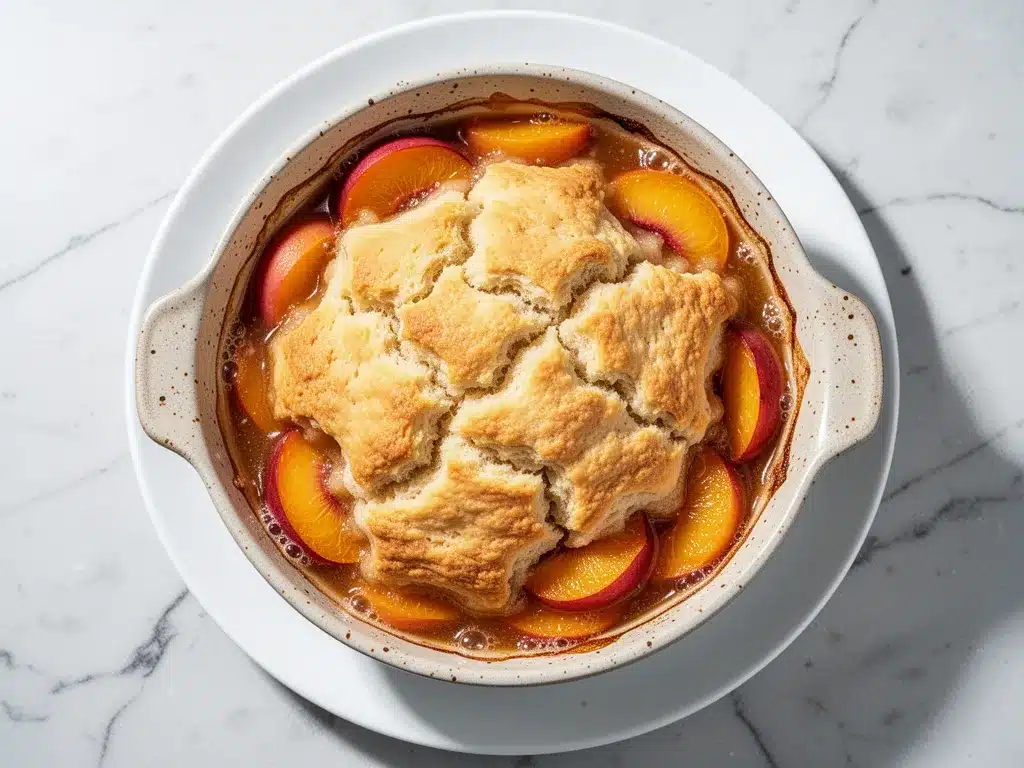 Old-Fashioned Peach Cobbler: Easy Homestyle Biscuit Topping 4 old-fashioned peach cobbler preparation steps