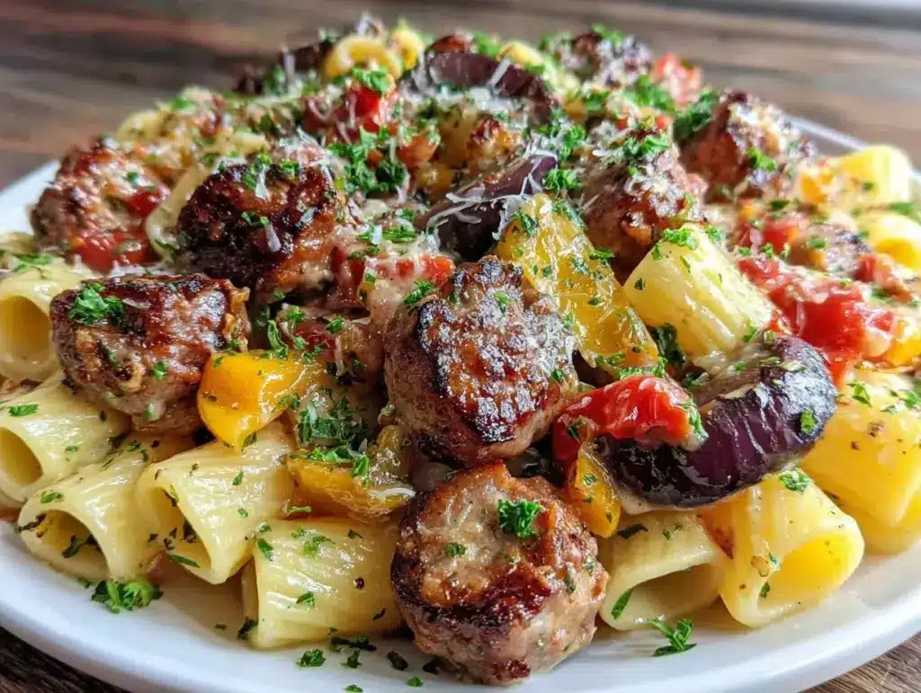 one-pot cajun sausage rigatoni - featured image
