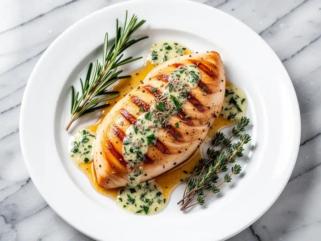 Never-Dry Oven-Baked Chicken Breast: Easy Garlic Herb Butter 4 oven-baked chicken breast preparation steps