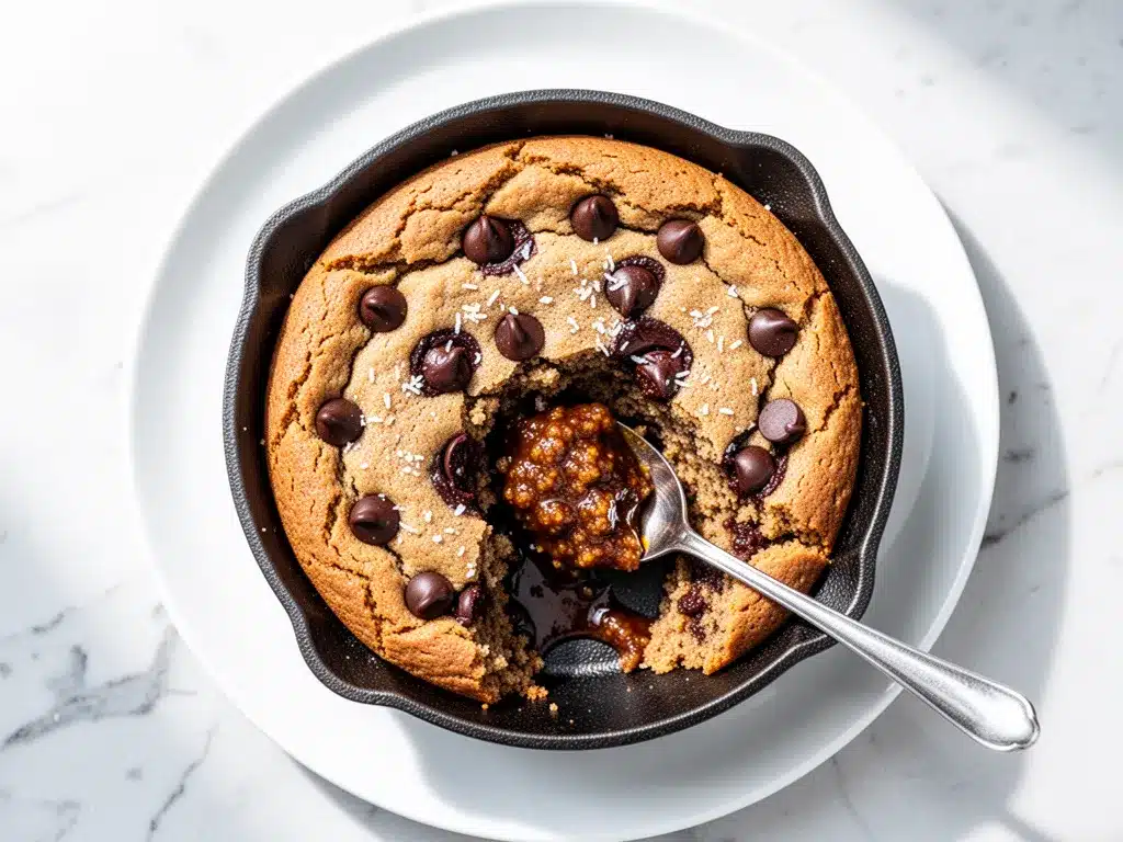 Paleo Chocolate Chip Skillet Cookie: Best Healthy Dessert 4 paleo chocolate chip skillet cookie preparation steps