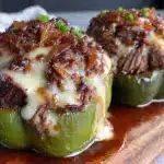 philly cheesesteak stuffed peppers - featured image