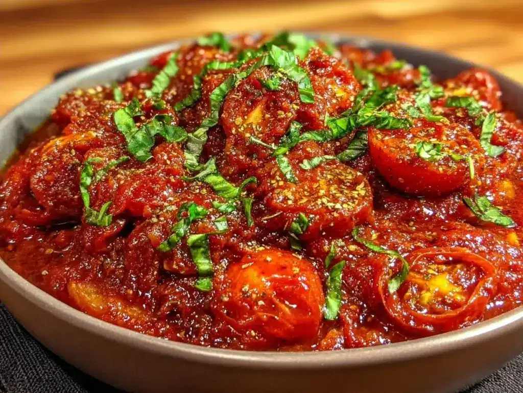 slow roasted tomato sauce - featured image