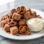 soft cinnamon sugar pretzel bites - featured image