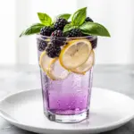 sparkling blackberry basil lemonade - featured image