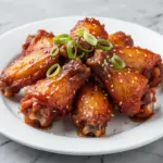 spicy gochujang honey glazed chicken wings - featured image