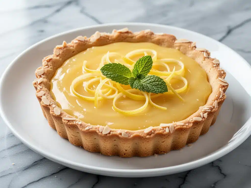 sugar-free lemon curd tart - featured image