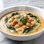 vegan creamy coconut chickpea curry - featured image
